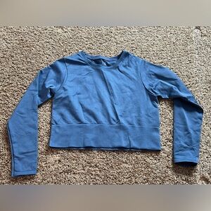 OFFLINE by Aerie Blue Long Sleeve Crop Top